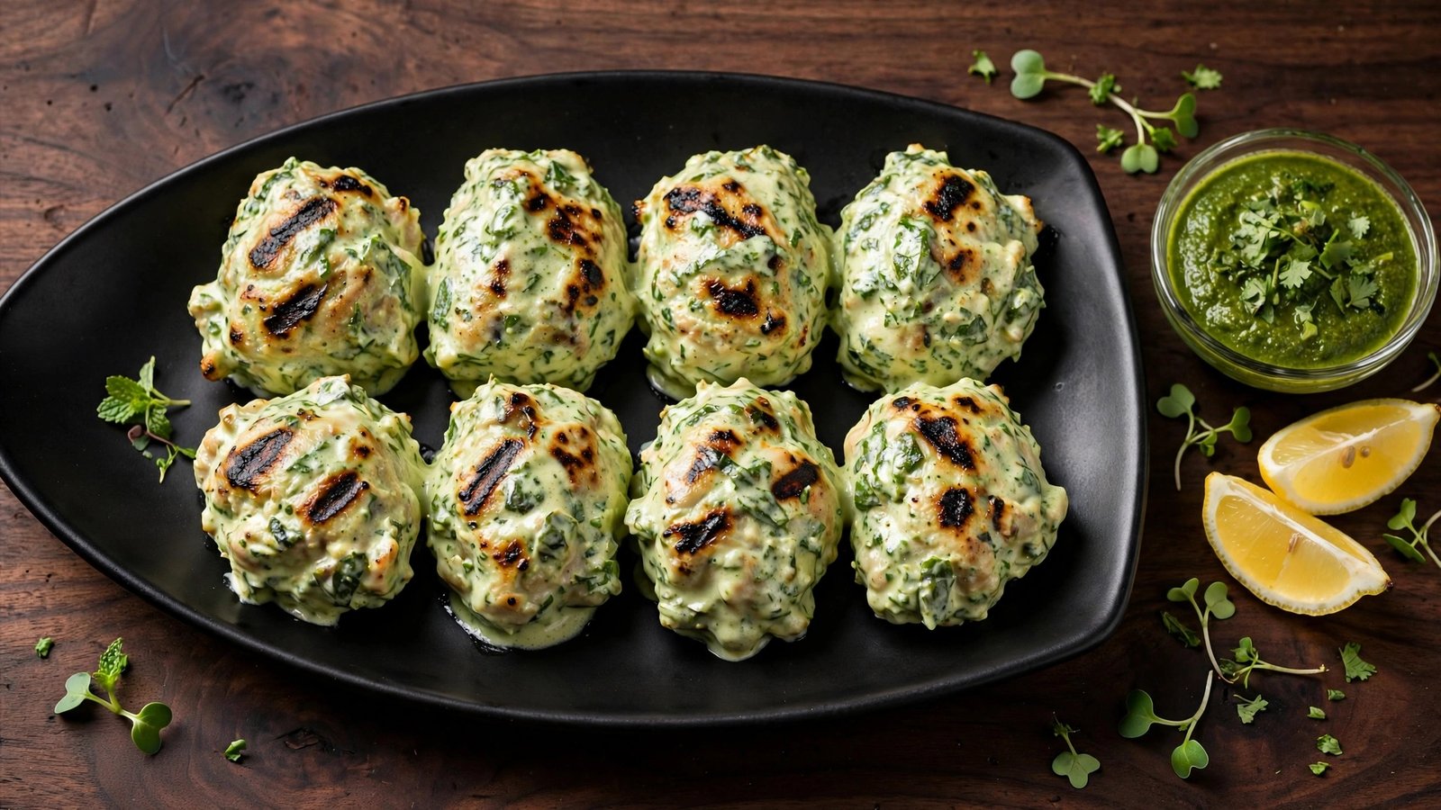Chicken Mint Malai Kabab 