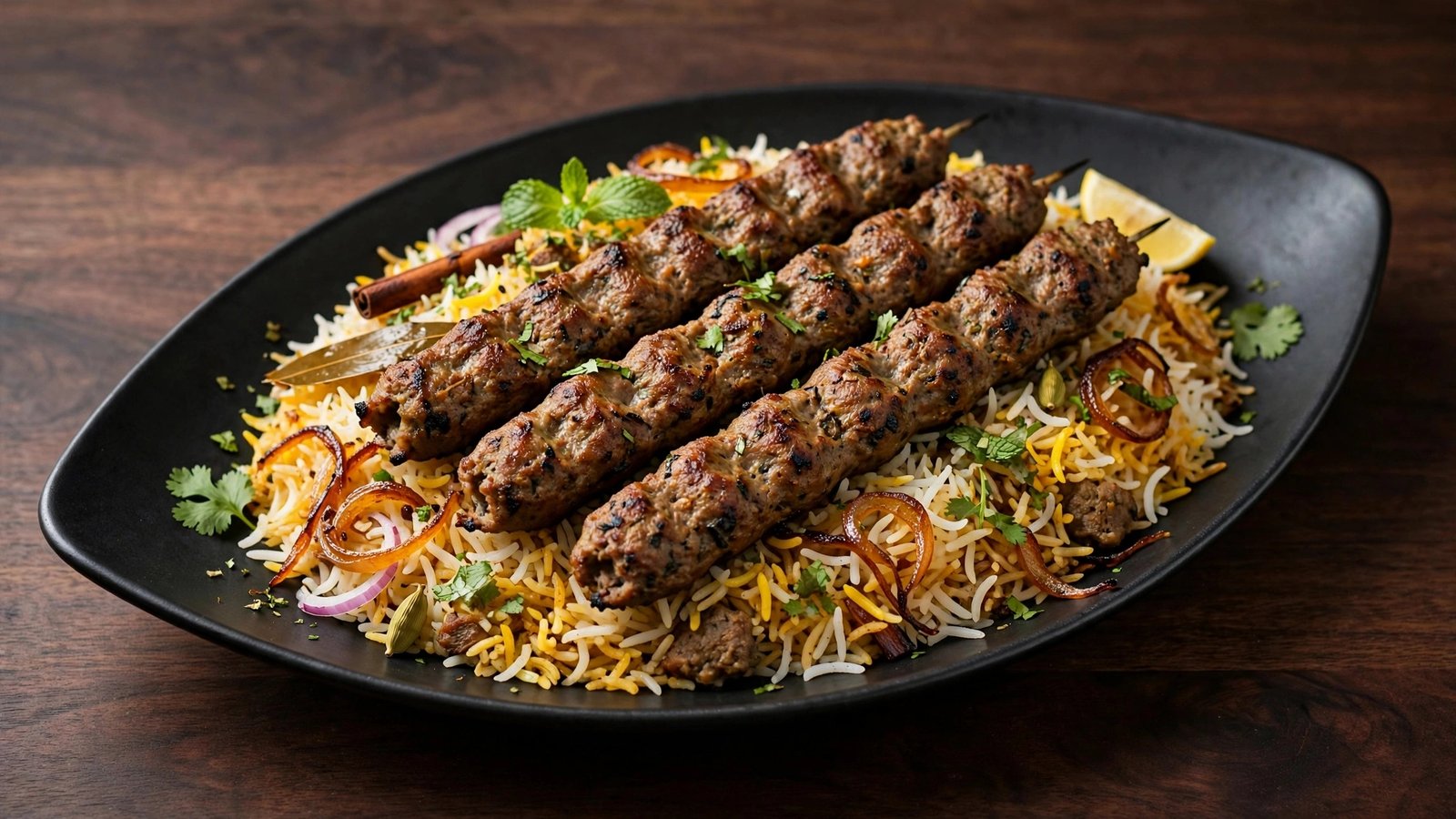 Mutton Seekh Biryani 
